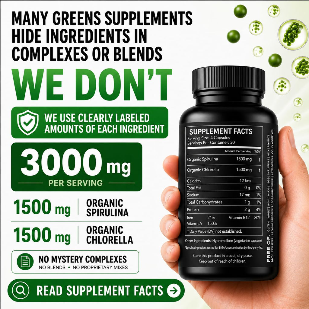 Chlorella Spirulina Capsule | Green Superfood


