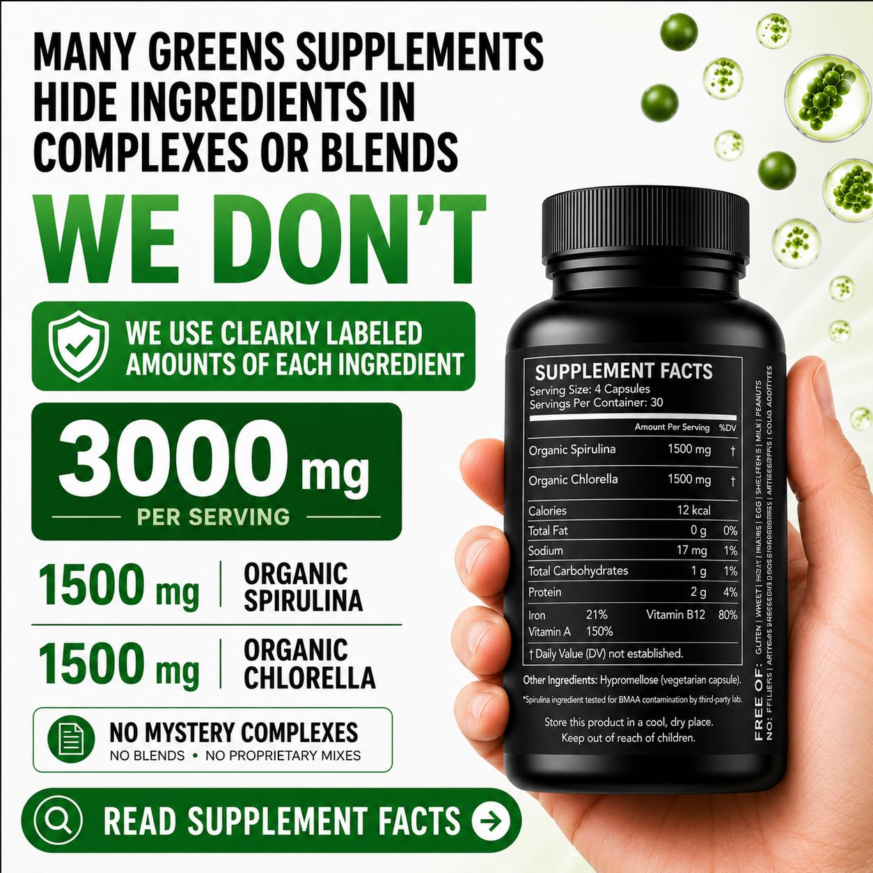 Chlorella Spirulina Capsule | Green Superfood

