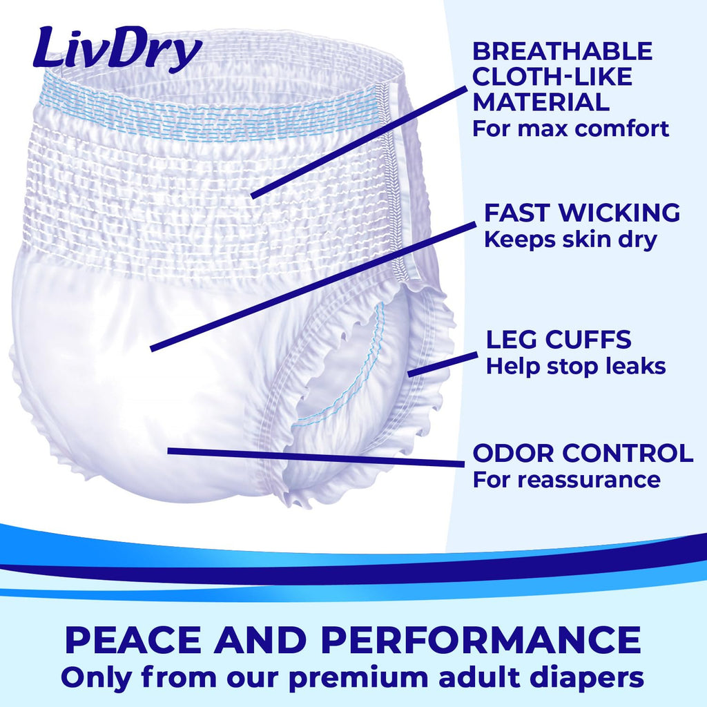 LivDry Adult Incontinence Underwear - Extra Absorbency

