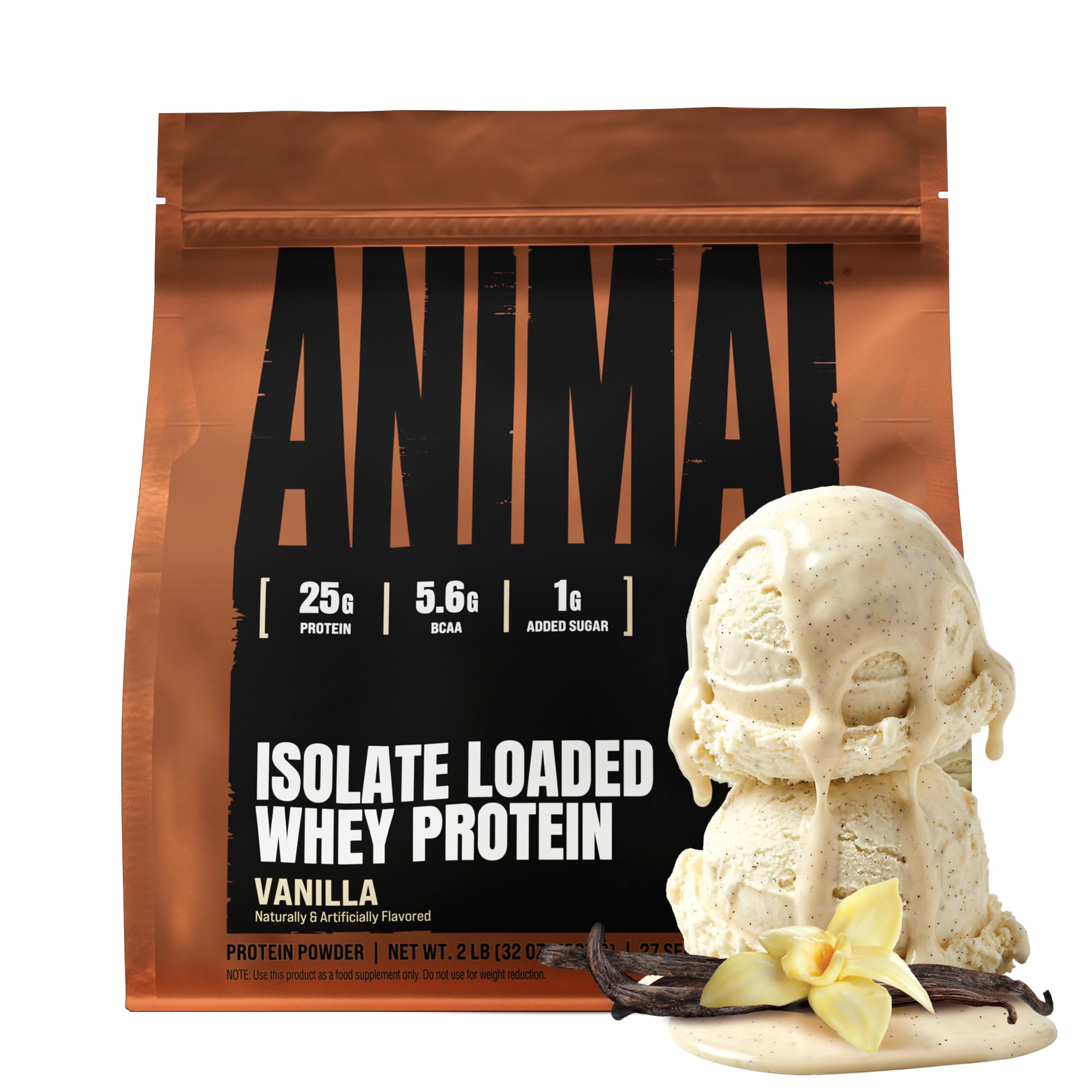 Animal Whey Isolate Protein Powder - 25g Protein, Digestive Enzymes