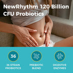 NewRhythm Probiotics 120B CFU with Prebiotics & Enzymes

