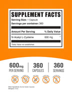 N-Acetyl L-Cysteine Capsules by BulkSupplements

