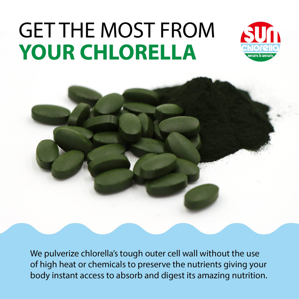 Sun Chlorella Greens Algae Superfood for Immune & Gut Health

