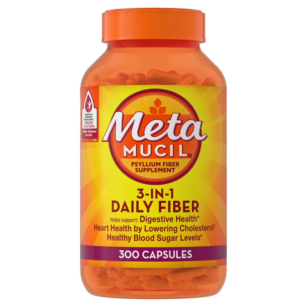 Metamucil Psyllium Husk Capsules 3-in-1 Fiber

