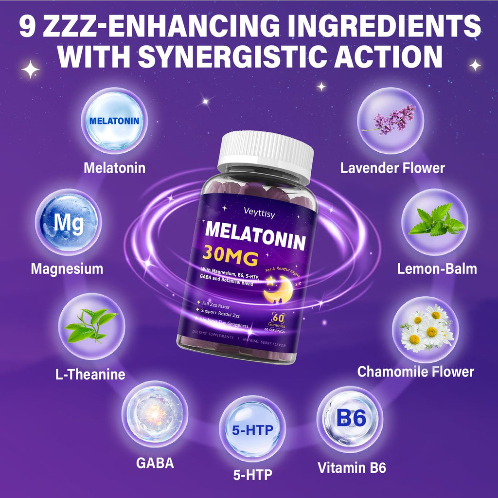 Melatonin Gummies for Adults - Maximum Strength 30 mg

