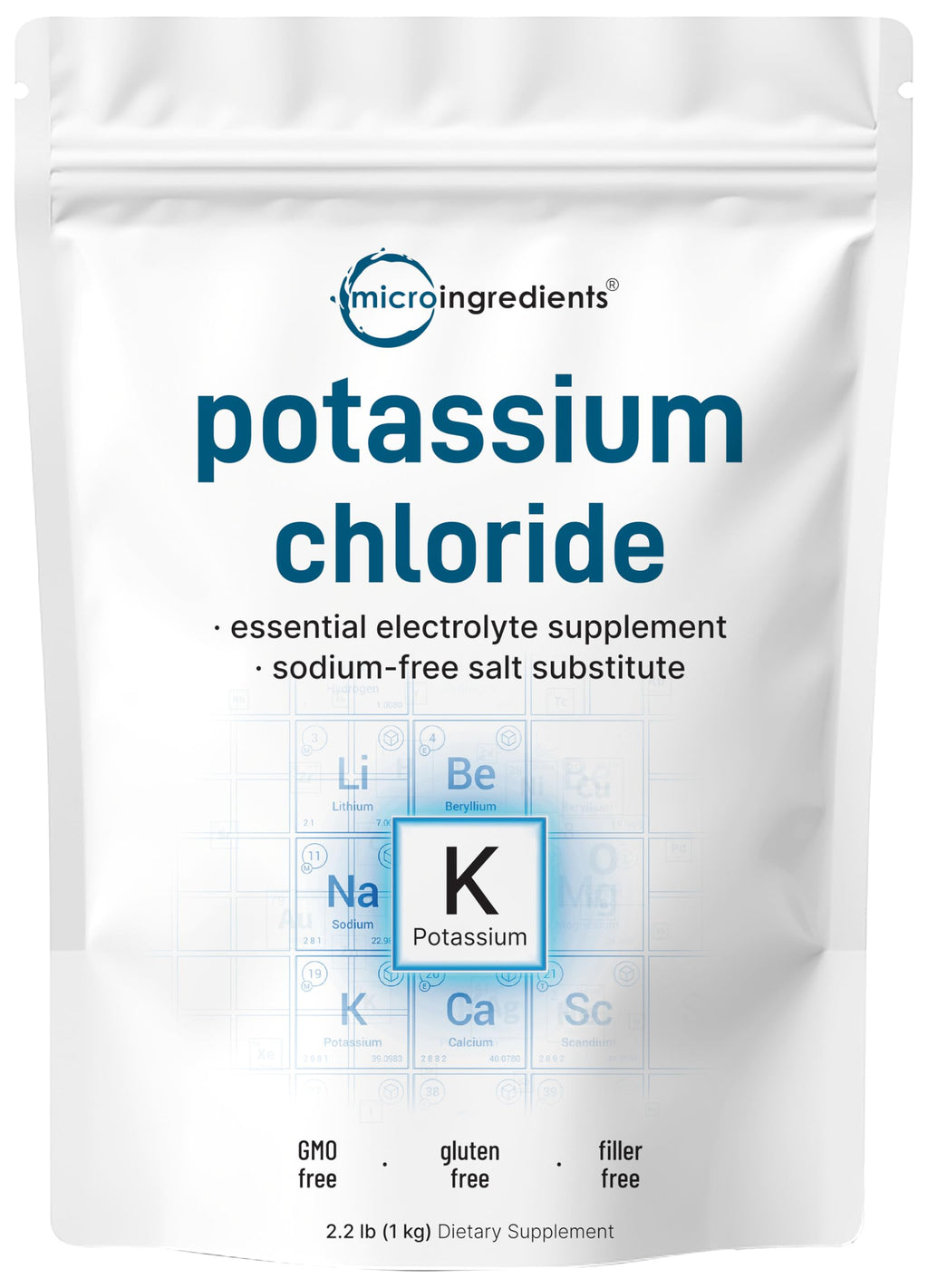 Micro Ingredients Potassium Chloride Powder Electrolyte Supplement