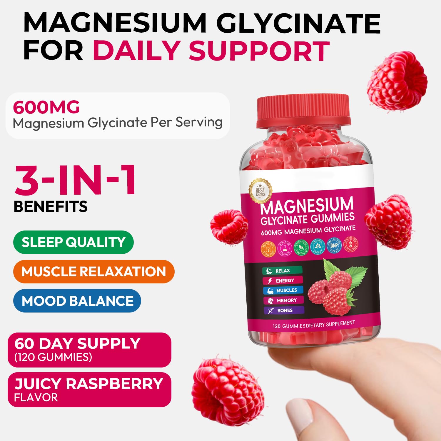 Magnesium Glycinate Gummies with Calcium & Vitamin B6

