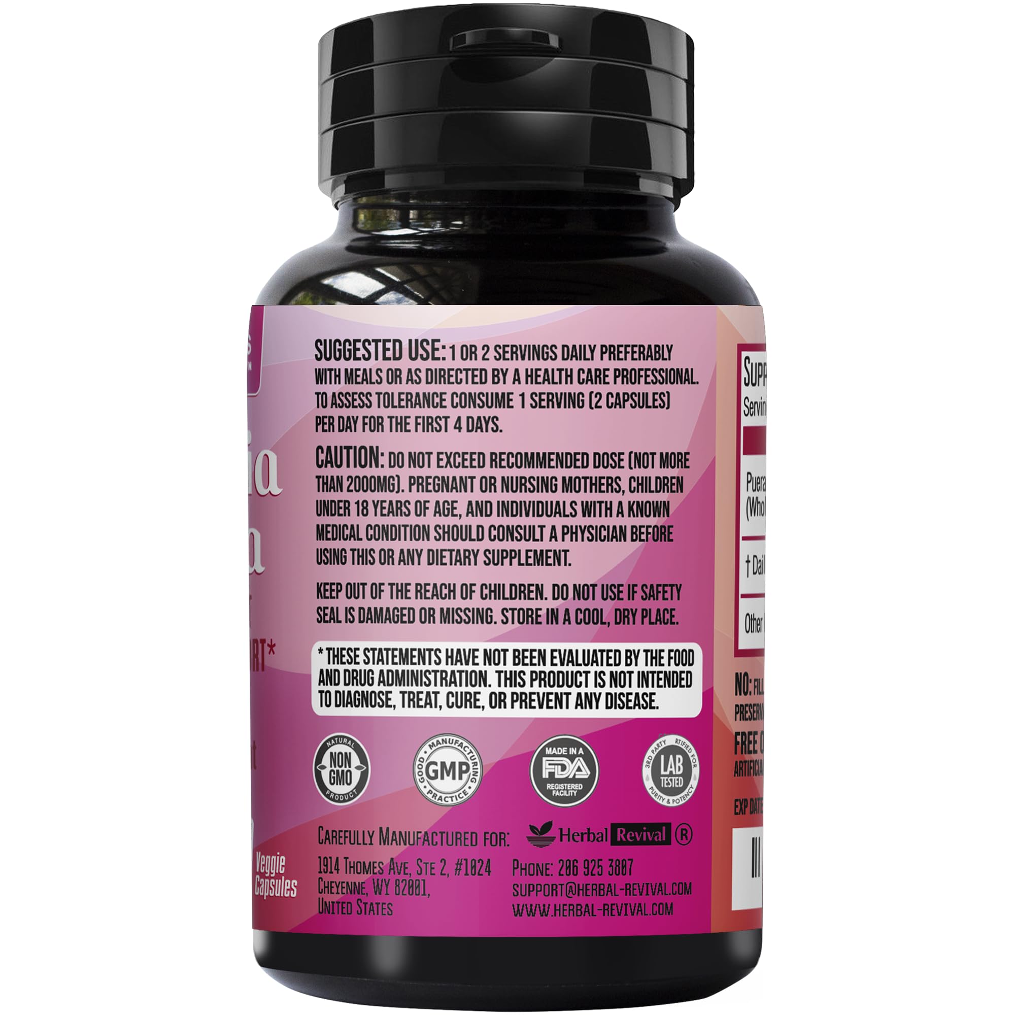 Pueraria Mirifica Herbal Dietary Supplement | Non-GMO

