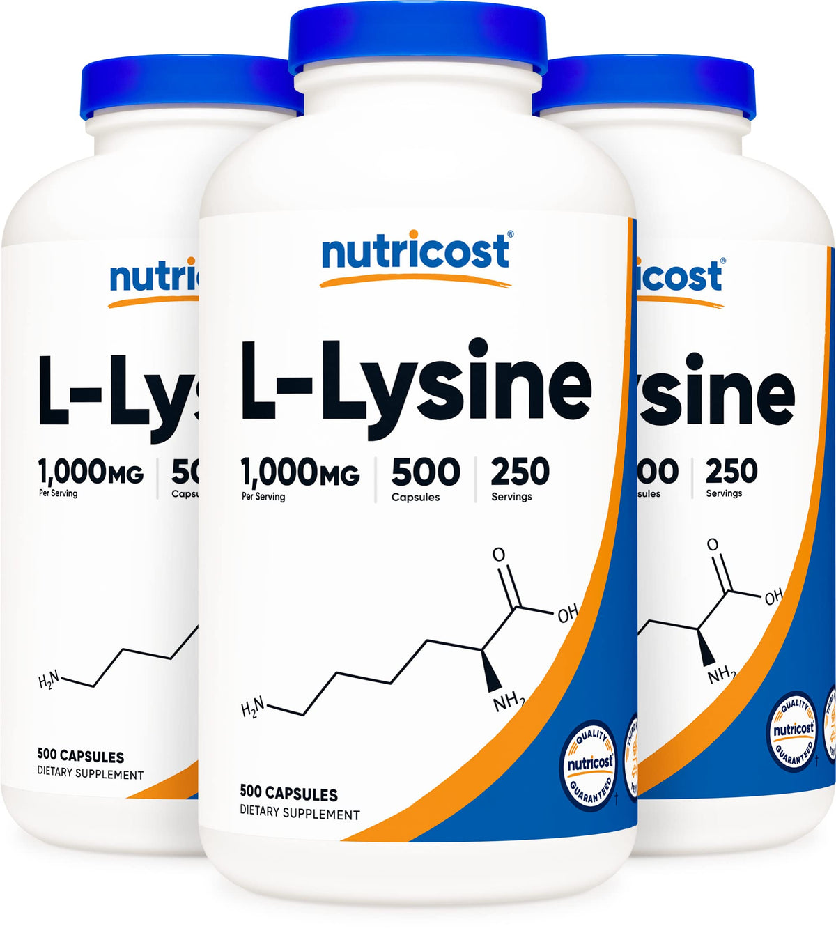 Nutricost L-Lysine Capsules - Gluten Free, Non-GMO