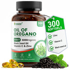 PWERD Oregano Oil Softgels with Black Seed for Immune Support

