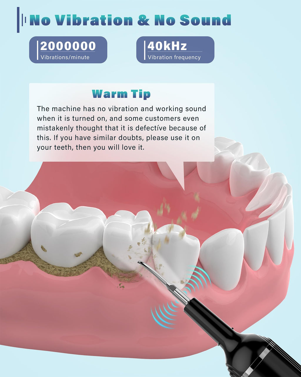 Tartar Remover for Teeth with LED Light - Dental Cleaner

