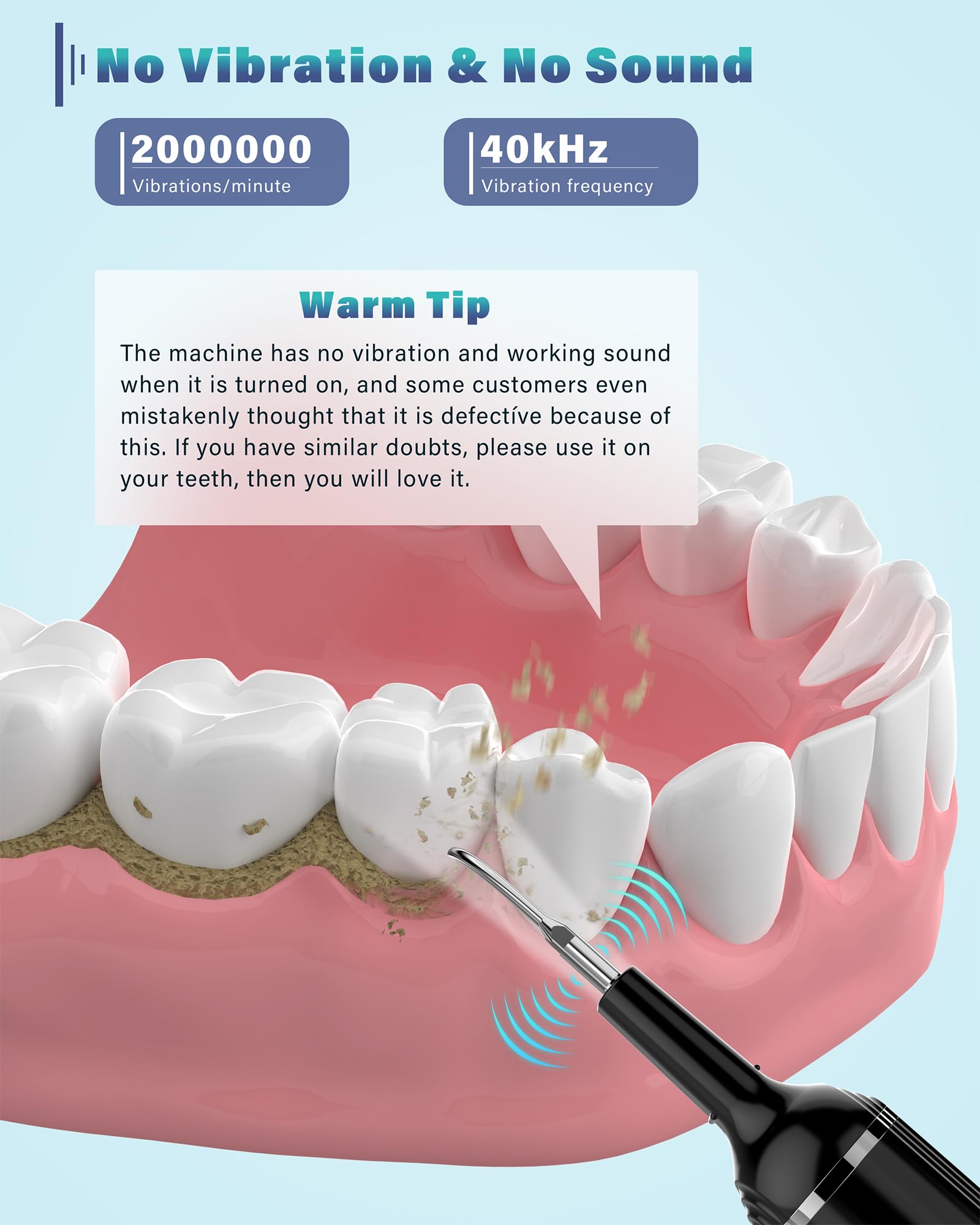 Tartar Remover for Teeth with LED Light - Dental Cleaner

