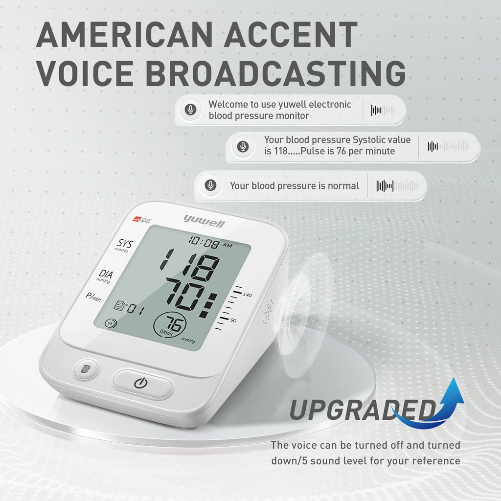 Yuwell Blood Pressure Monitor with Voice Broadcast

