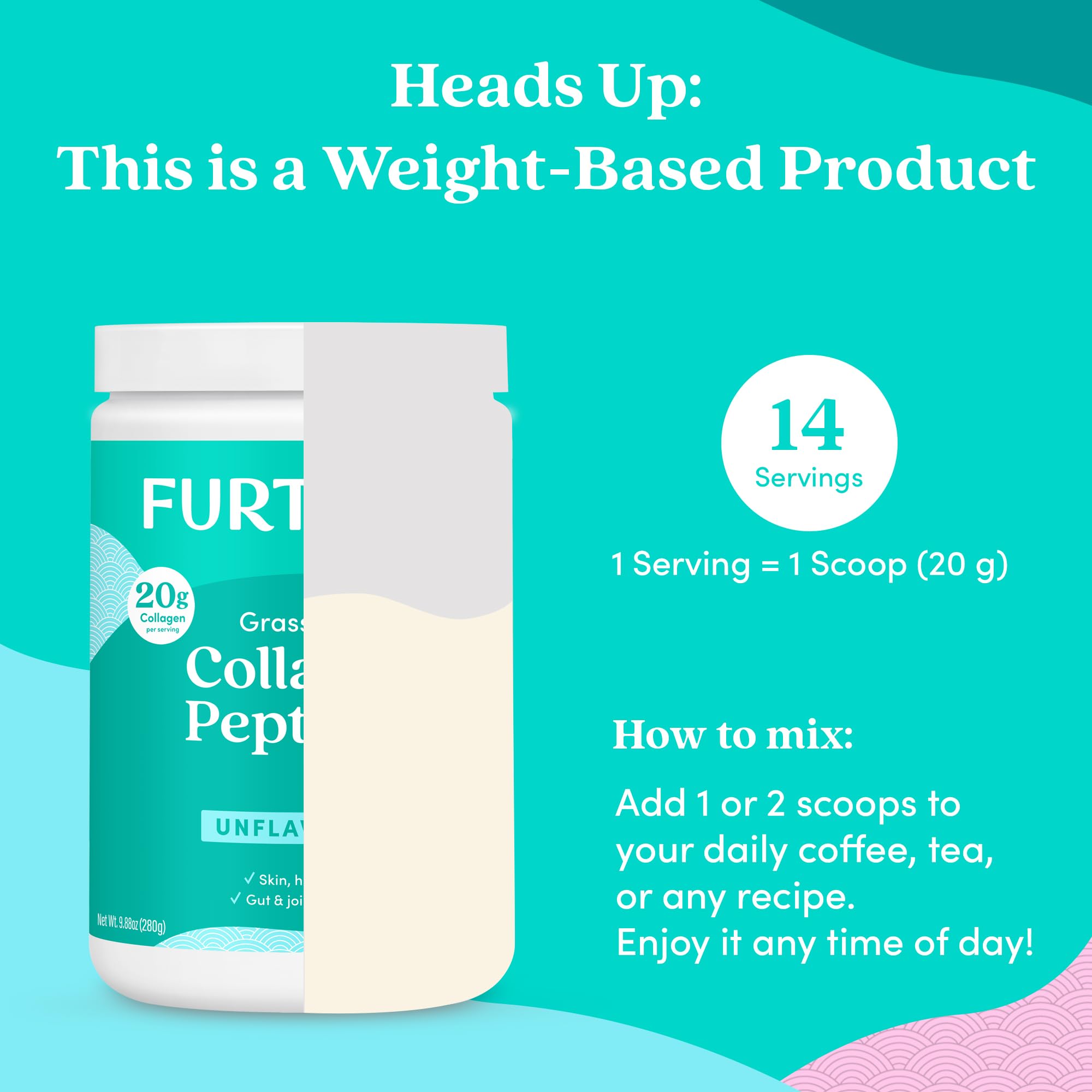 Further Food Collagen Peptides Powder – Unflavored, Grass-Fed

