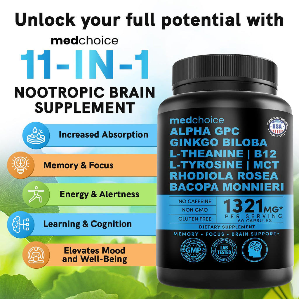 MedChoice Nootropic with Ginkgo Biloba & Bioperine

