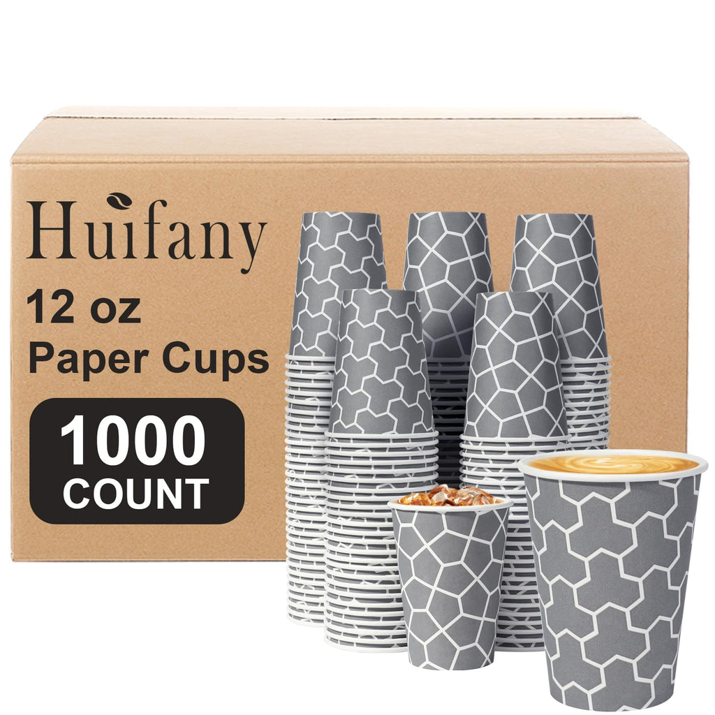 Huifany Paper Coffee Cups – Insulated Disposable Cups for Hot & Cold Drinks