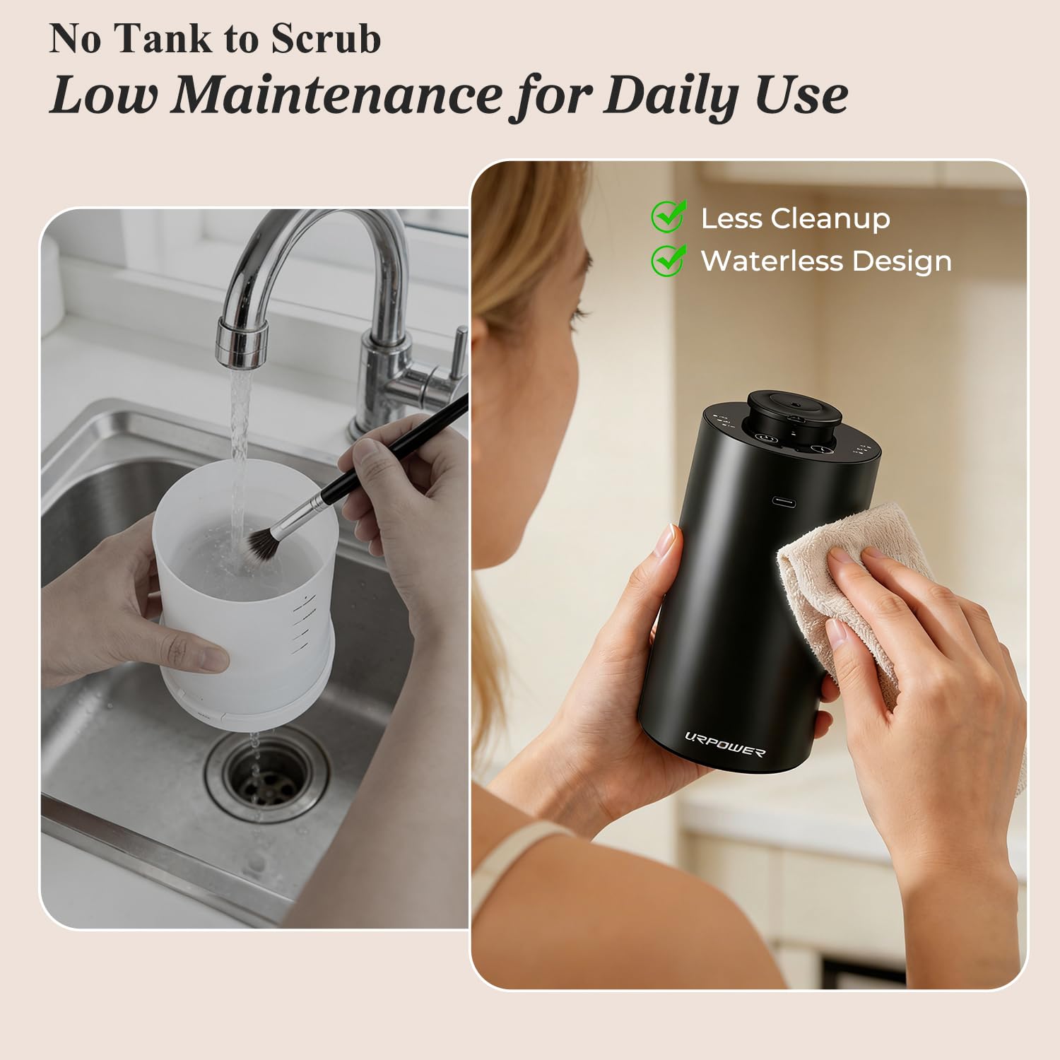 URPOWER Waterless Essential Oil Diffuser Cordless Car & Home

