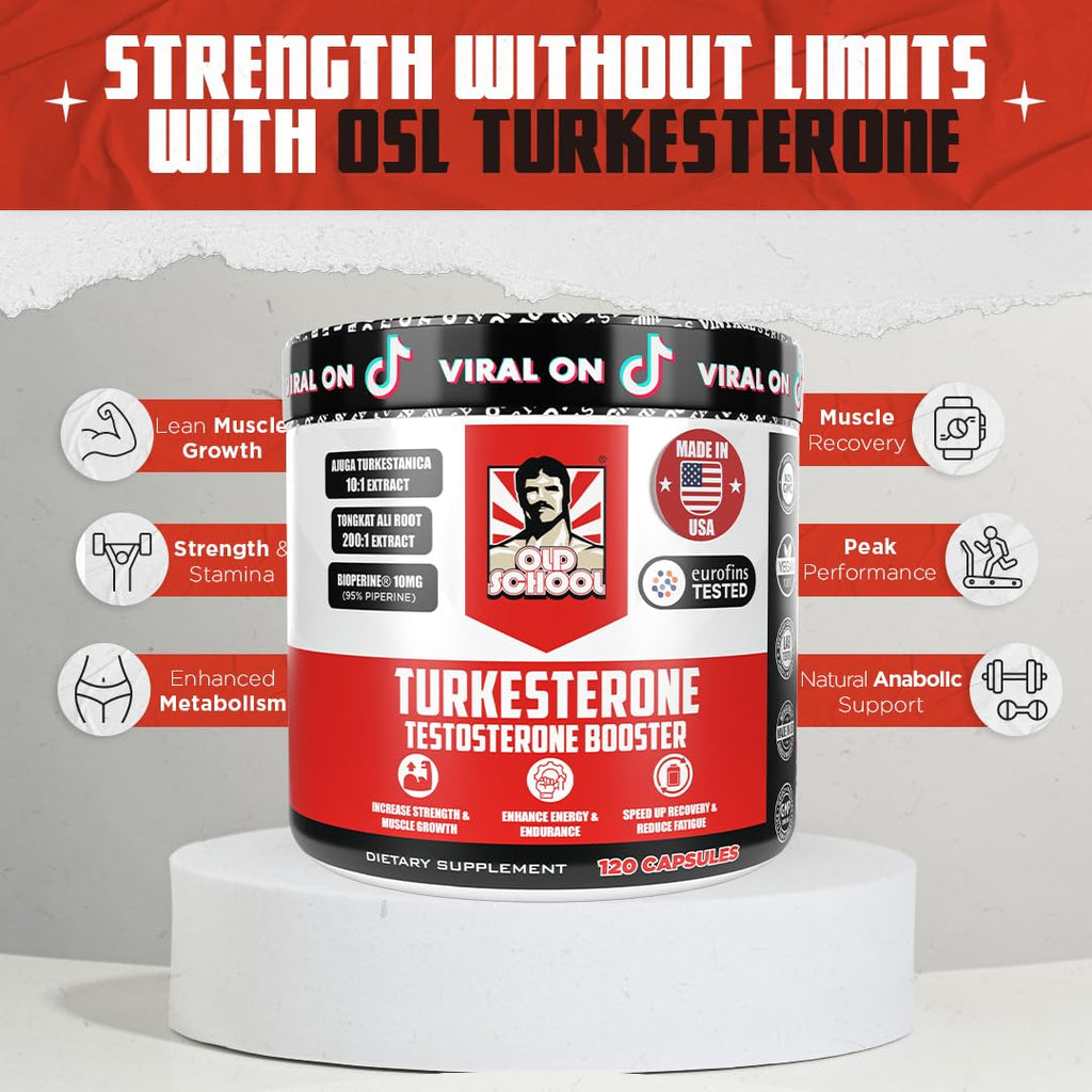 Old School Labs Testosterone Support | Tongkat Ali BioPerine

