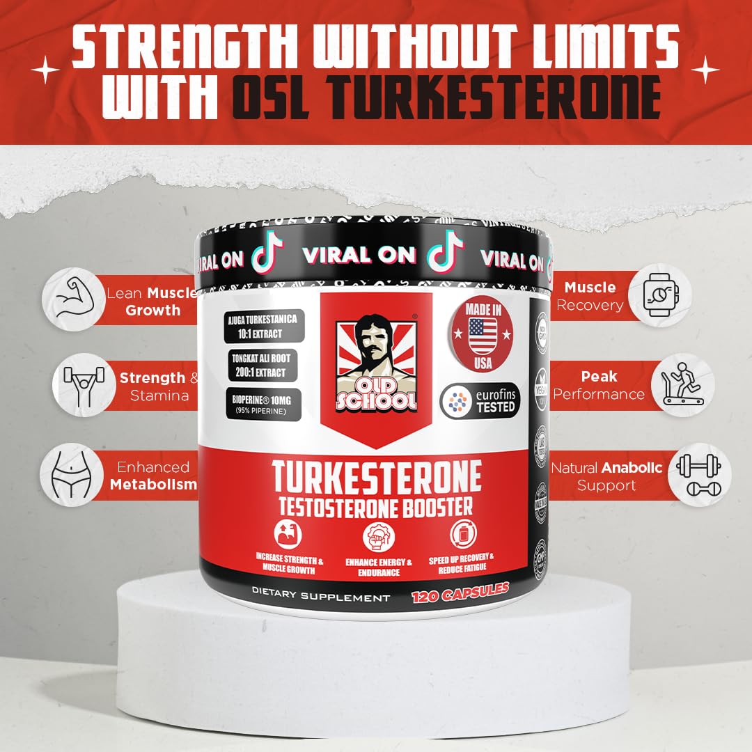 Old School Labs Testosterone Support | Tongkat Ali BioPerine

