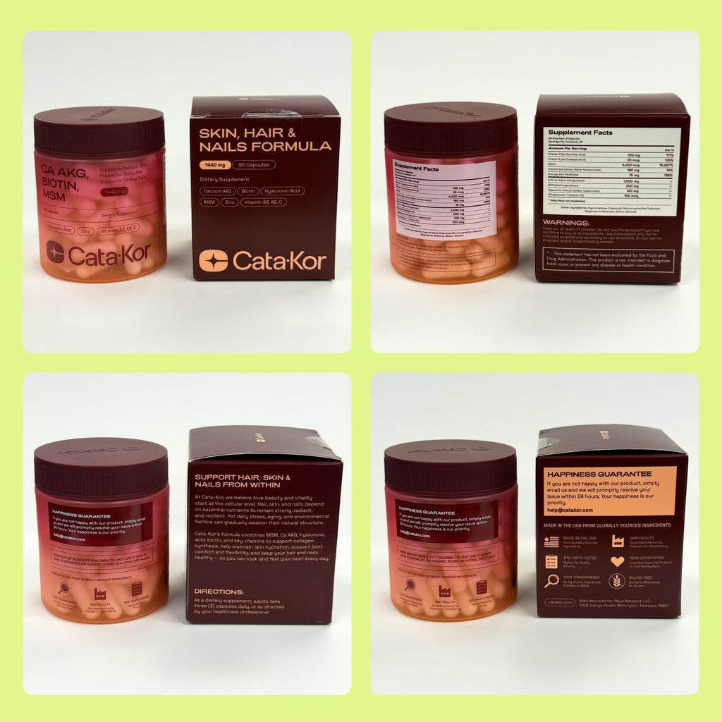 Cata-Kor Hair Skin and Nails Vitamins for Women Biotin

