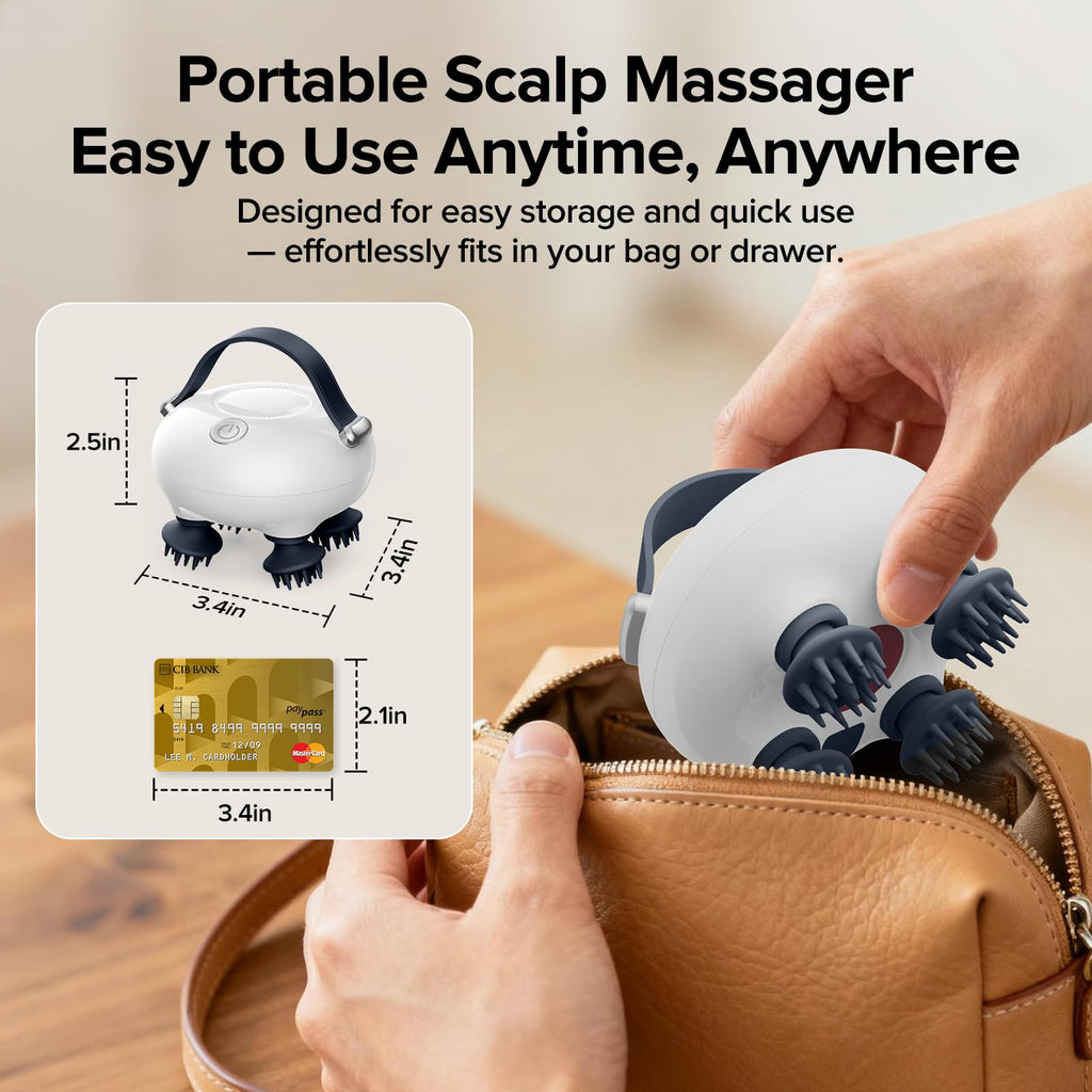 Scalp Massager with 12 Heads - 3 Modes Portable

