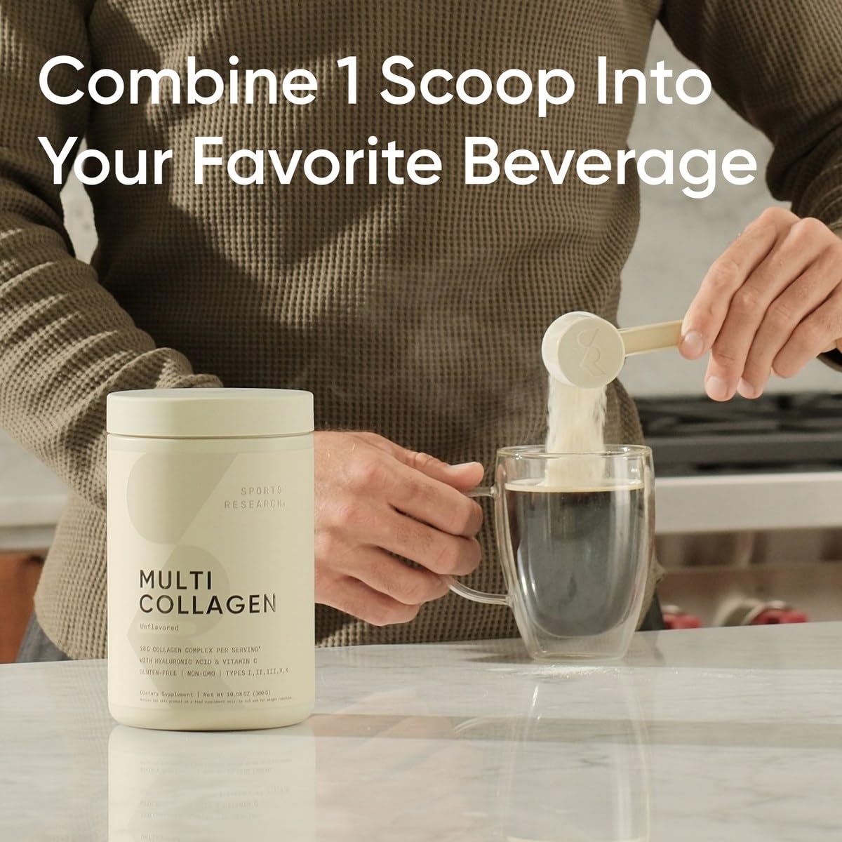 Sports Research Multi Collagen Protein Powder | Hyaluronic Acid

