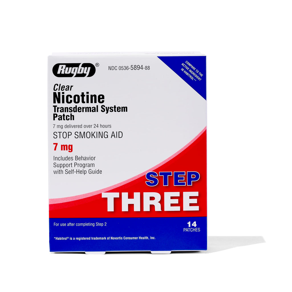 Rugby Clear Nicotine Patch Transdermal Quitting Aid

