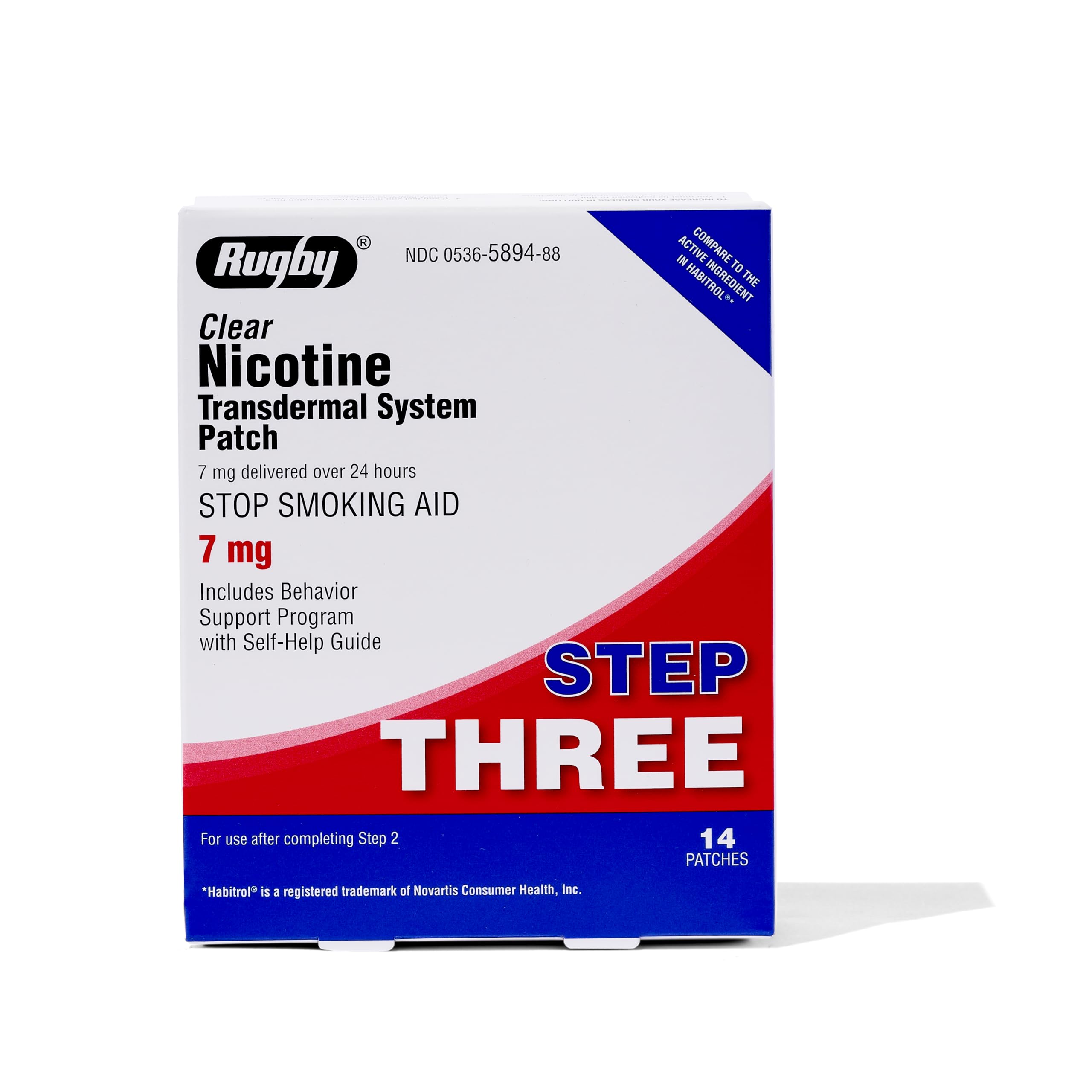 Rugby Clear Nicotine Patch Transdermal Quitting Aid

