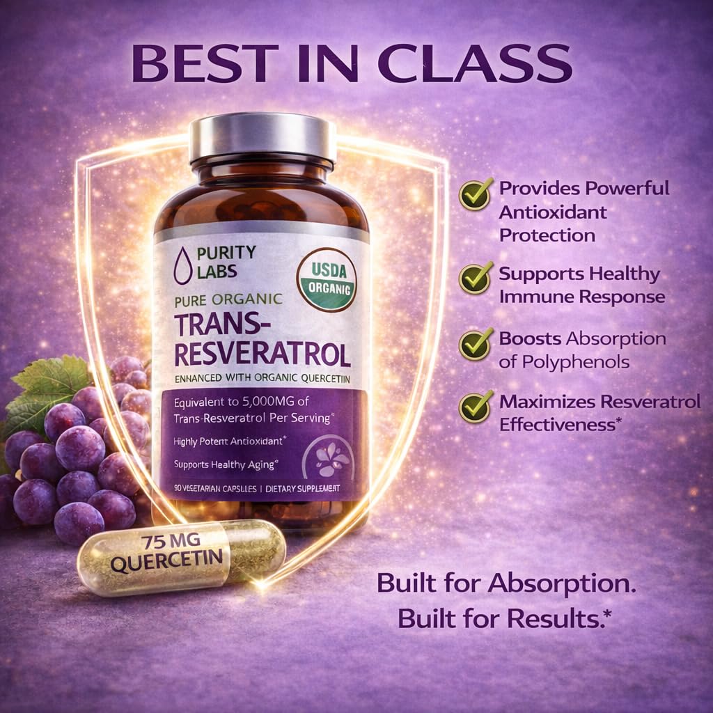 Purity Labs Trans-Resveratrol Supplement - Wellness Support

