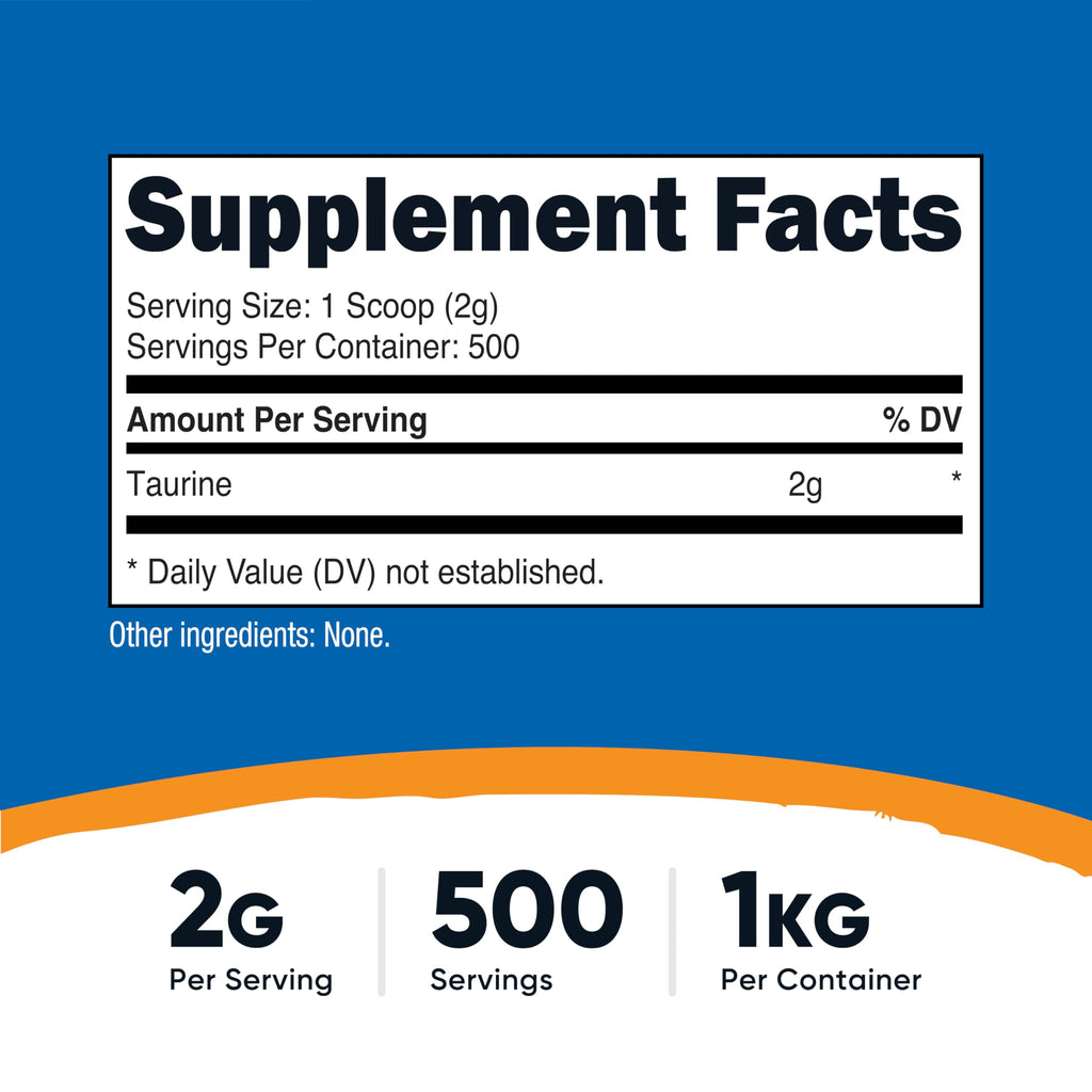Nutricost Taurine Powder - Amino Acid Supplement

