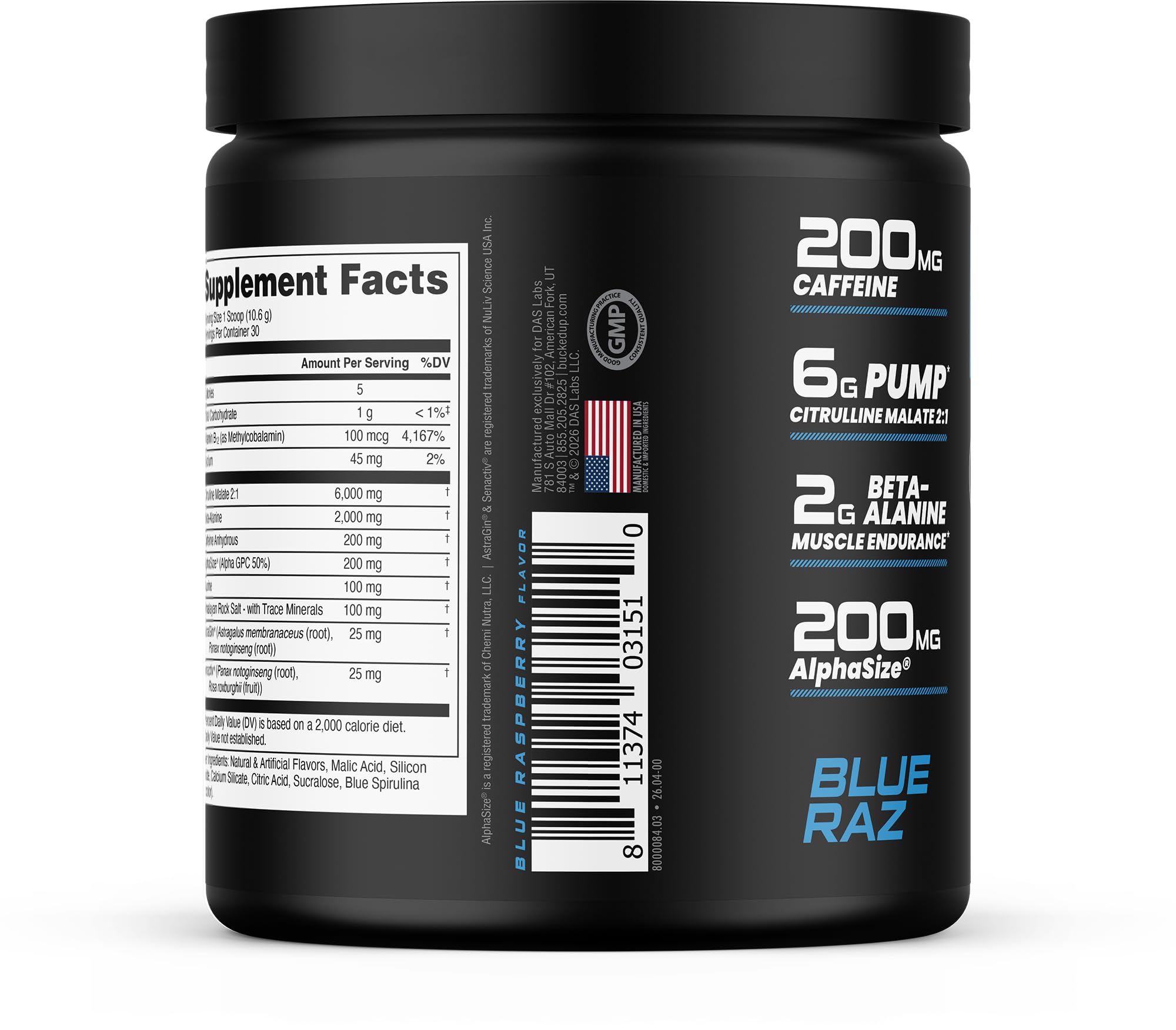 Bucked Up Pre Workout Supplement | Energy & Focus

