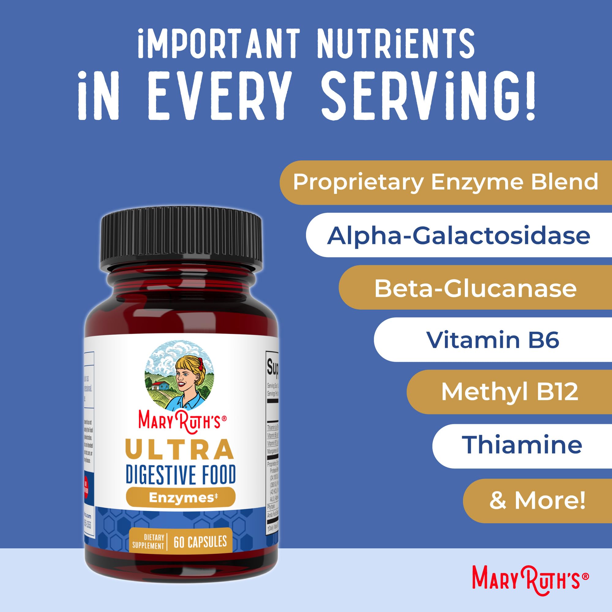 MaryRuth's Ultra Digestive Enzymes for Gut Health

