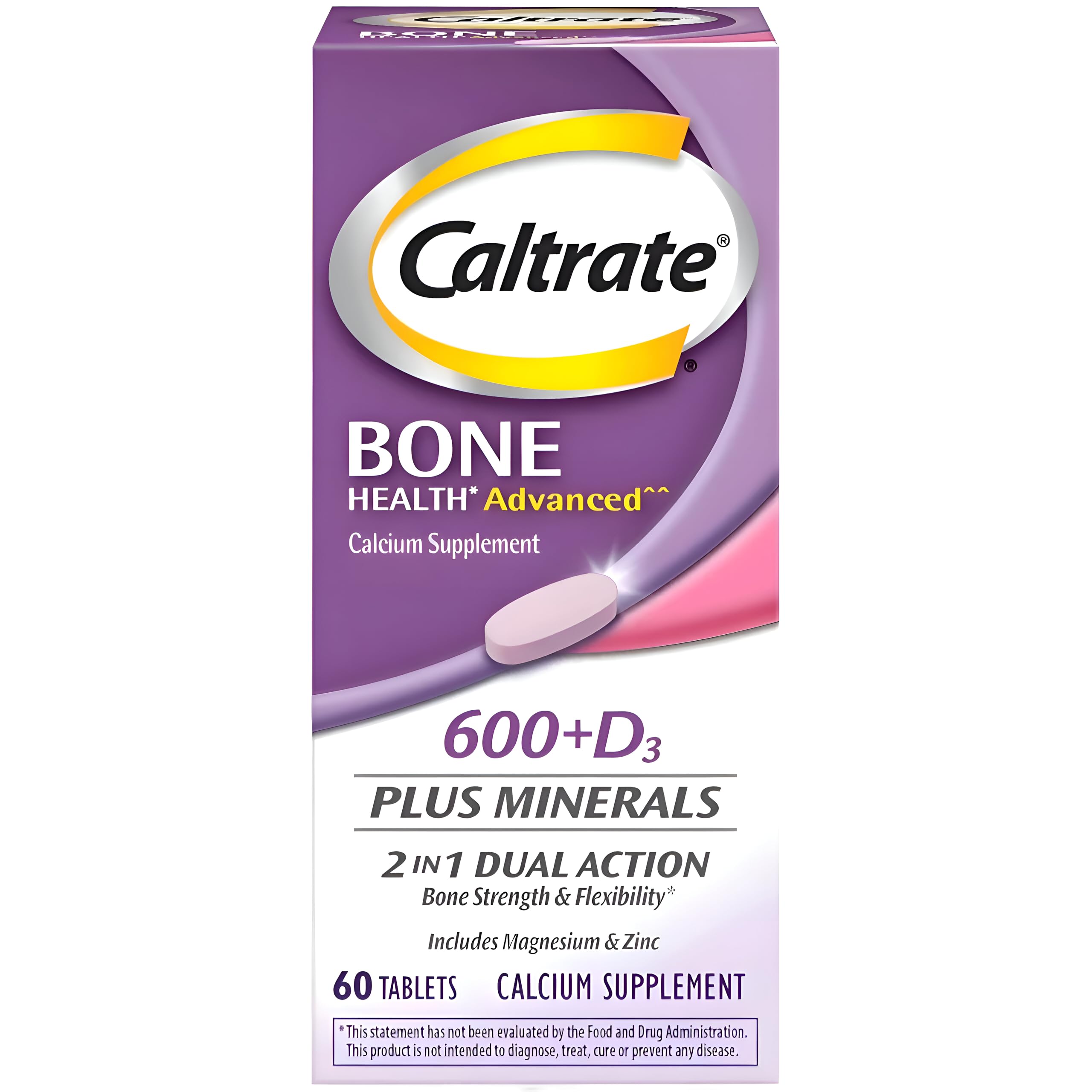 Caltrate 600 Plus D3 Minerals Calcium & Vitamin D Tablets for Bone Health