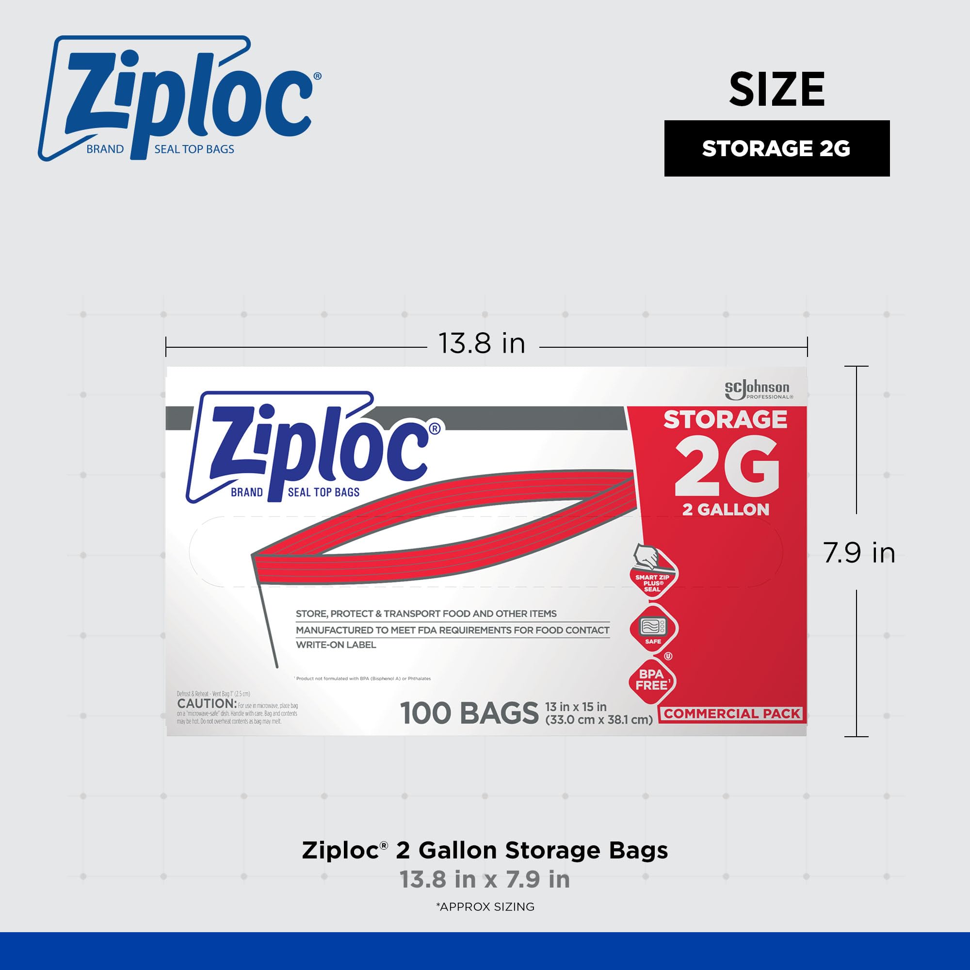 SC Johnson Ziploc Brand Food Storage Bags – Resealable

