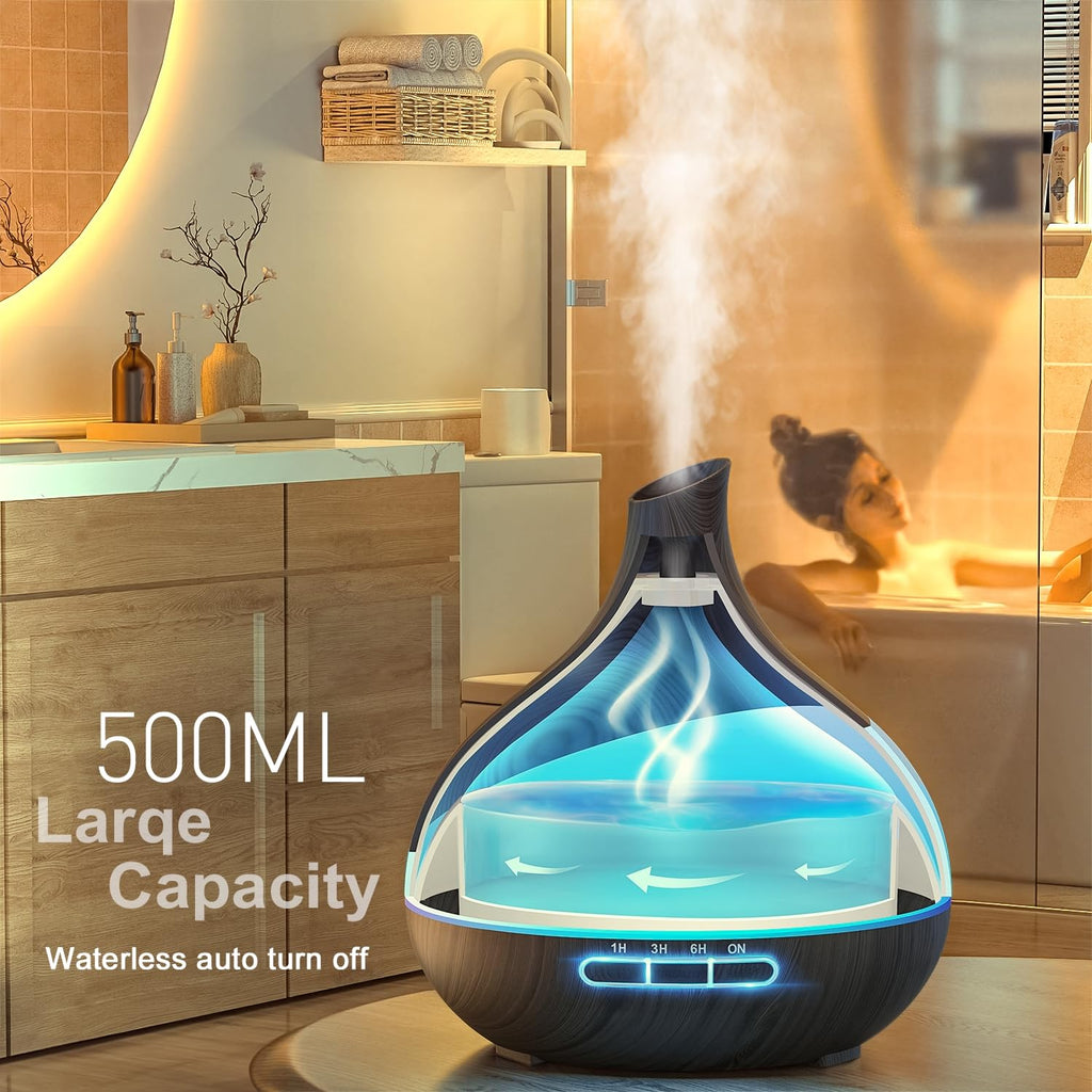 HJTHJT Essential Oil Diffuser 500ML with Remote

