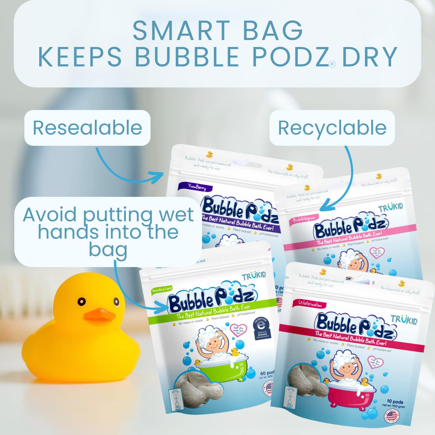 TruKid Bubble Podz Bubble Bath for Kids | Tear-Free


