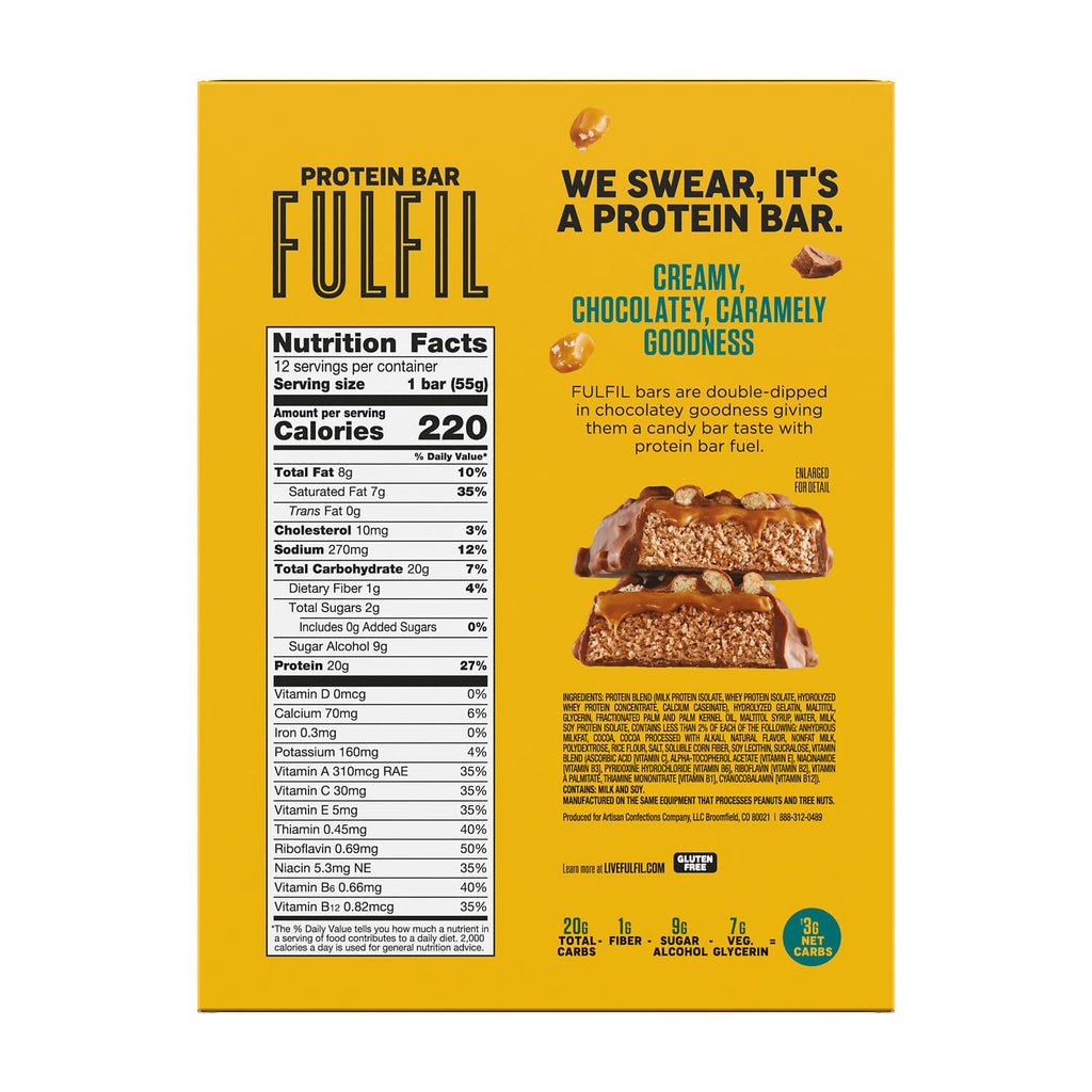 Protein Bars by FULFIL Gluten Free 20g Protein


