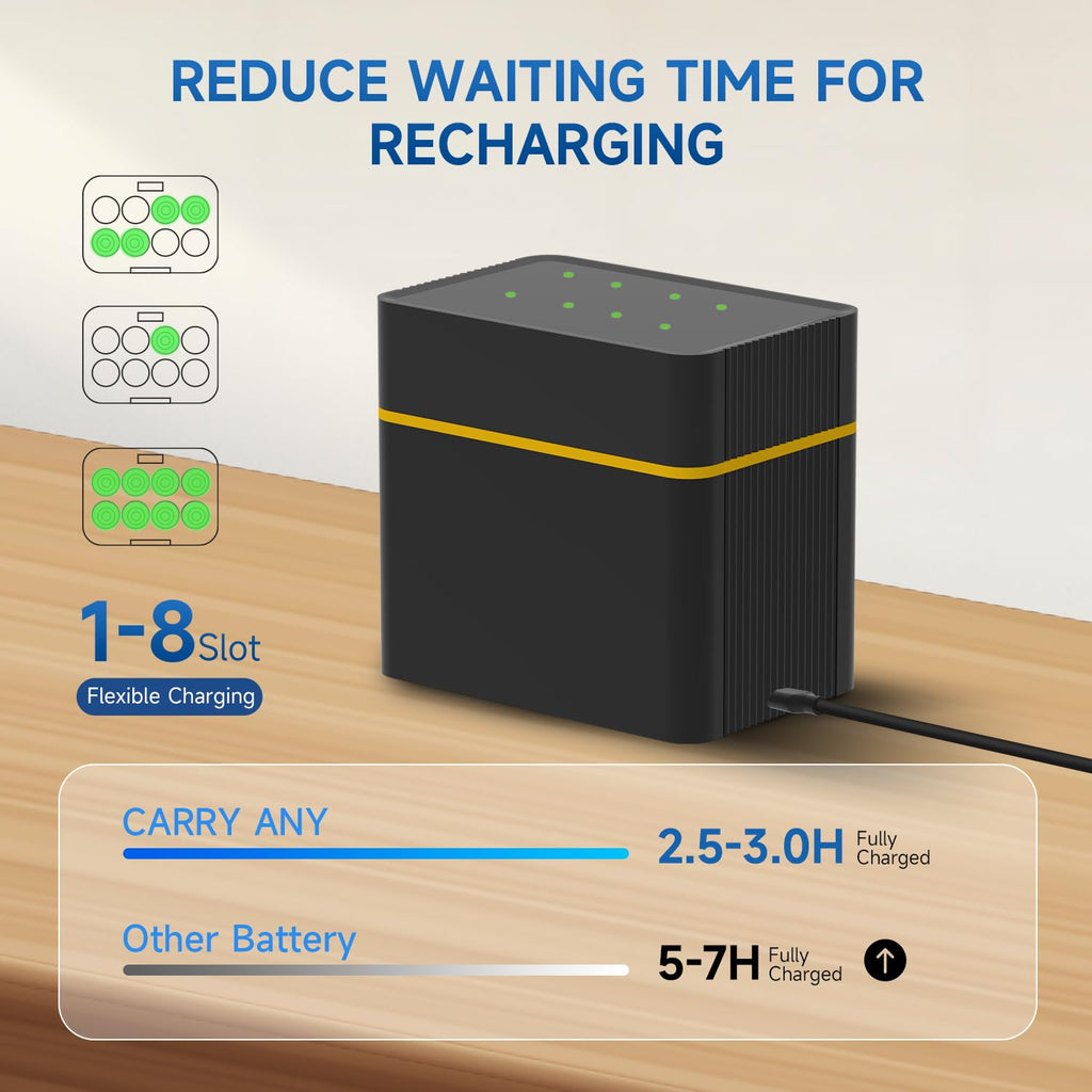 Carry Any Rechargeable Lithium Batteries with Smart USB-C Charger

