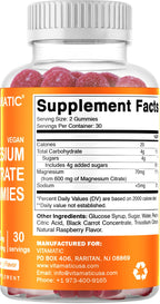 Vitamatic Magnesium Gummies 600 mg – Vegan Raspberry

