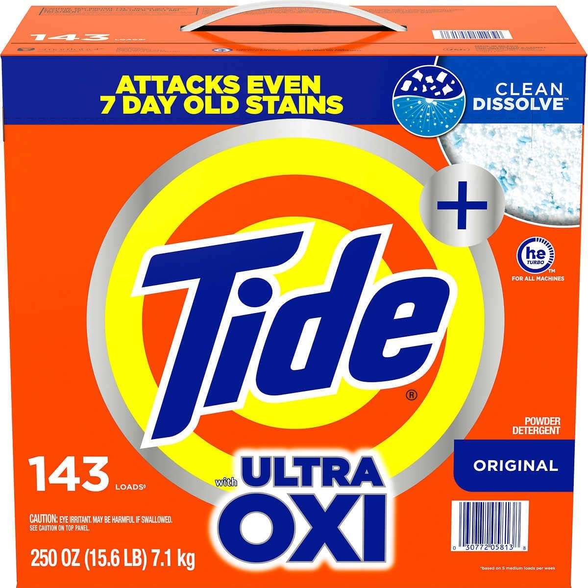Tide Ultra OXI Powder Laundry Detergent for Deep Clean & Color Care