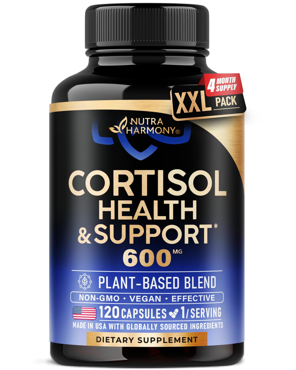 NutraHarmony Cortisol Support for Women Herbal Supplement for Hormone Balance