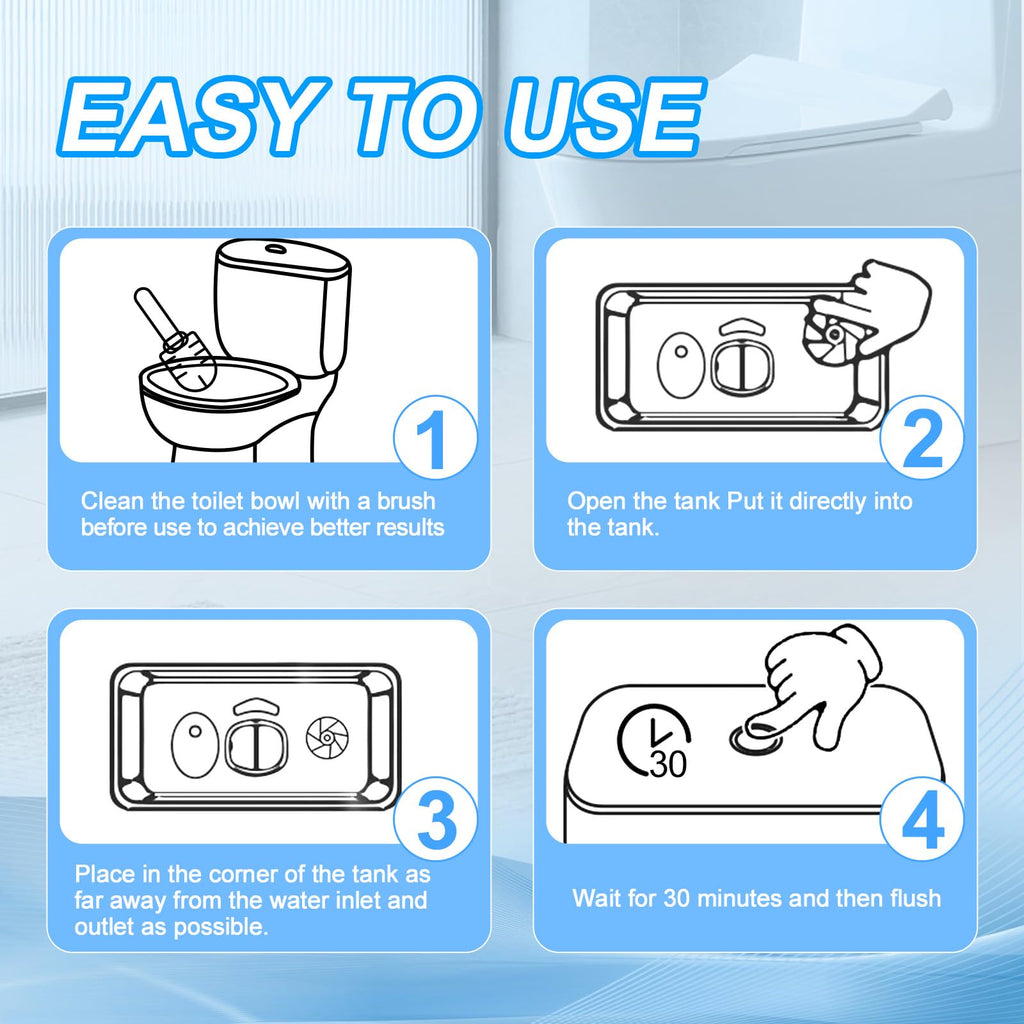KIISIISO Toilet Bowl Cleaner Tablets | Hands-Free Cleaning

