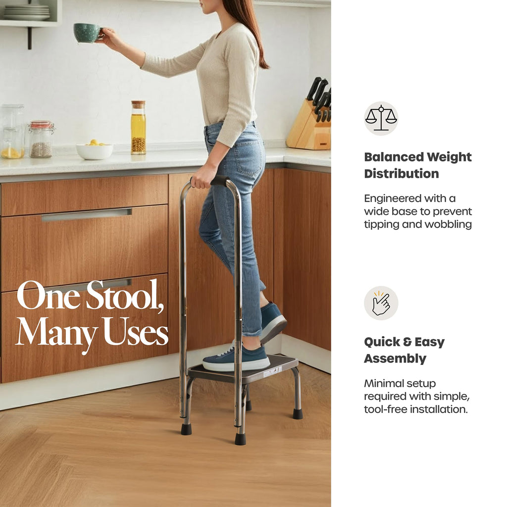 Step Stool with Handle for Home Use

