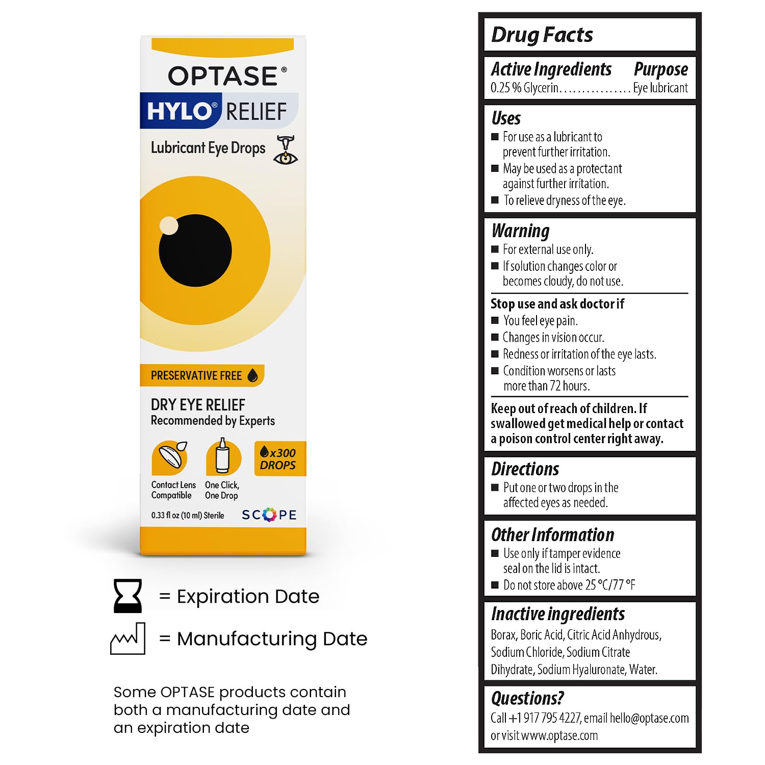 OPTASE HYLO Relief Dry Eye Drops | Preservative-Free

