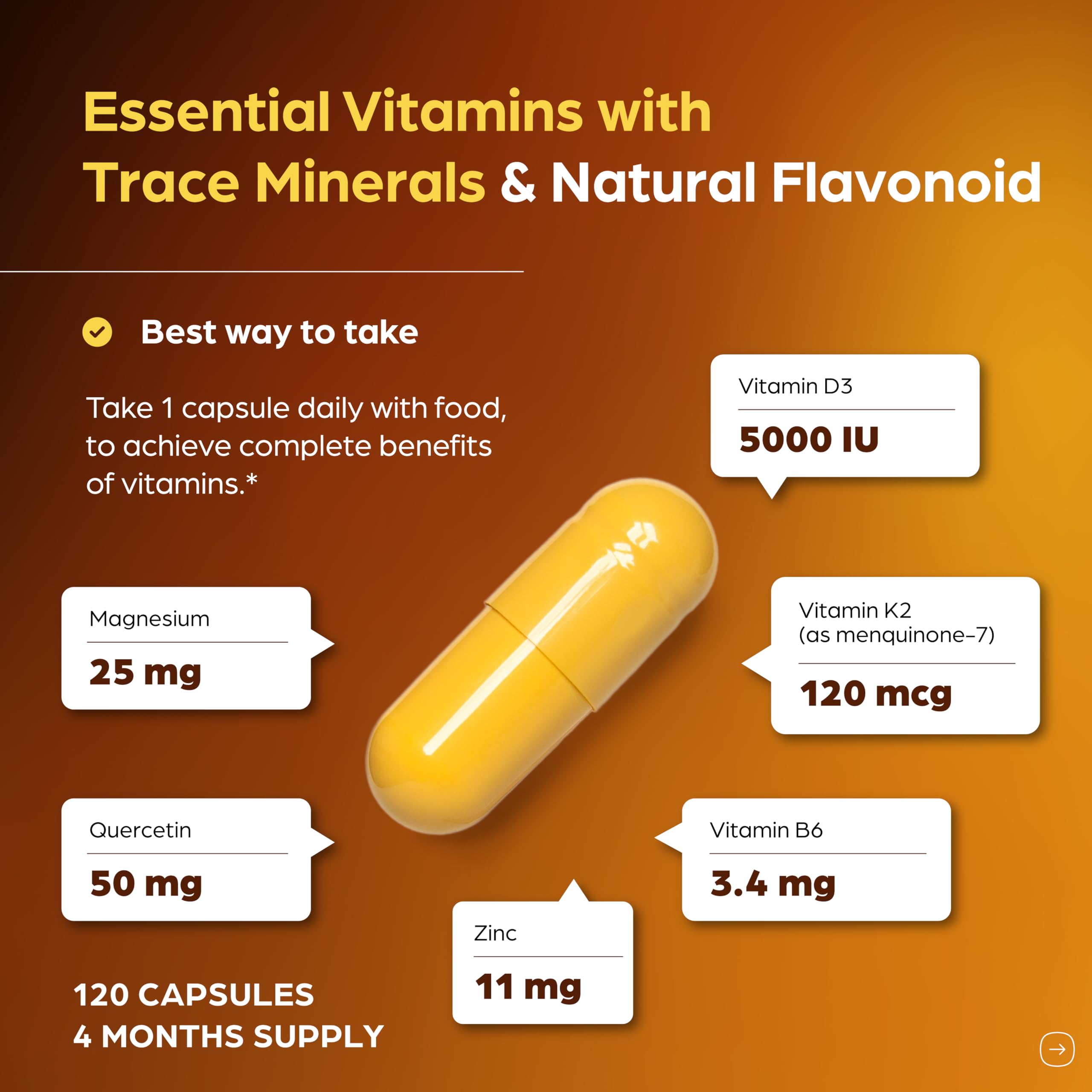 Sandhu's Vitamin D3 K2 Magnesium and Quercetin Supplement

