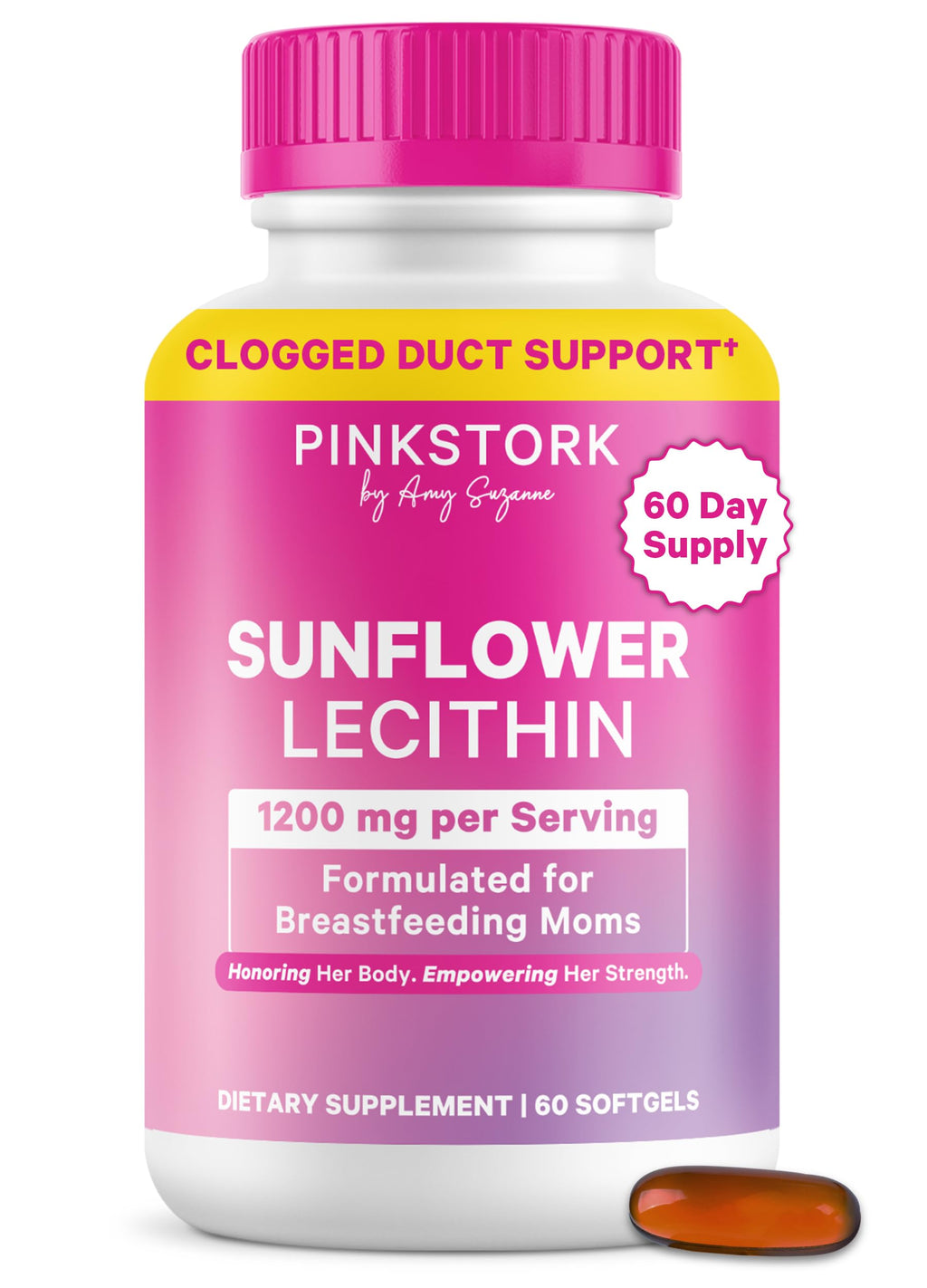 Pink Stork Sunflower Lecithin 1200 mg Softgels

