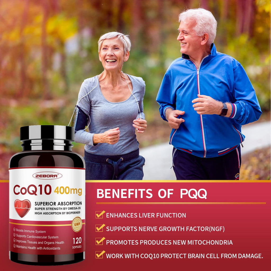 ZEBORA CoQ10 Softgels for Heart Health and Energy

