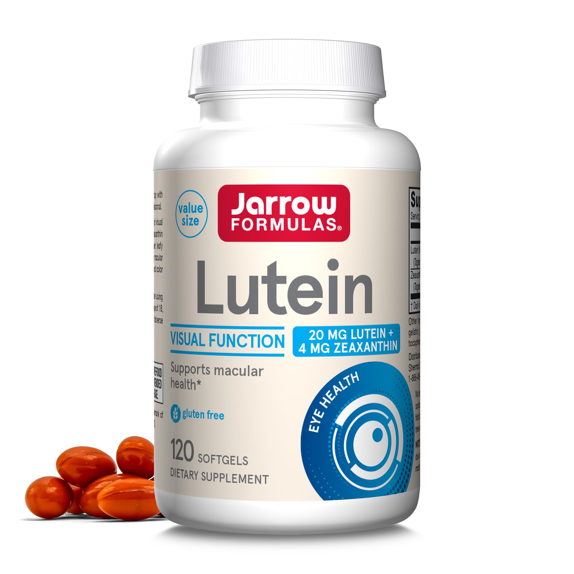 Jarrow Lutein with Zeaxanthin Softgels for Eye Health


