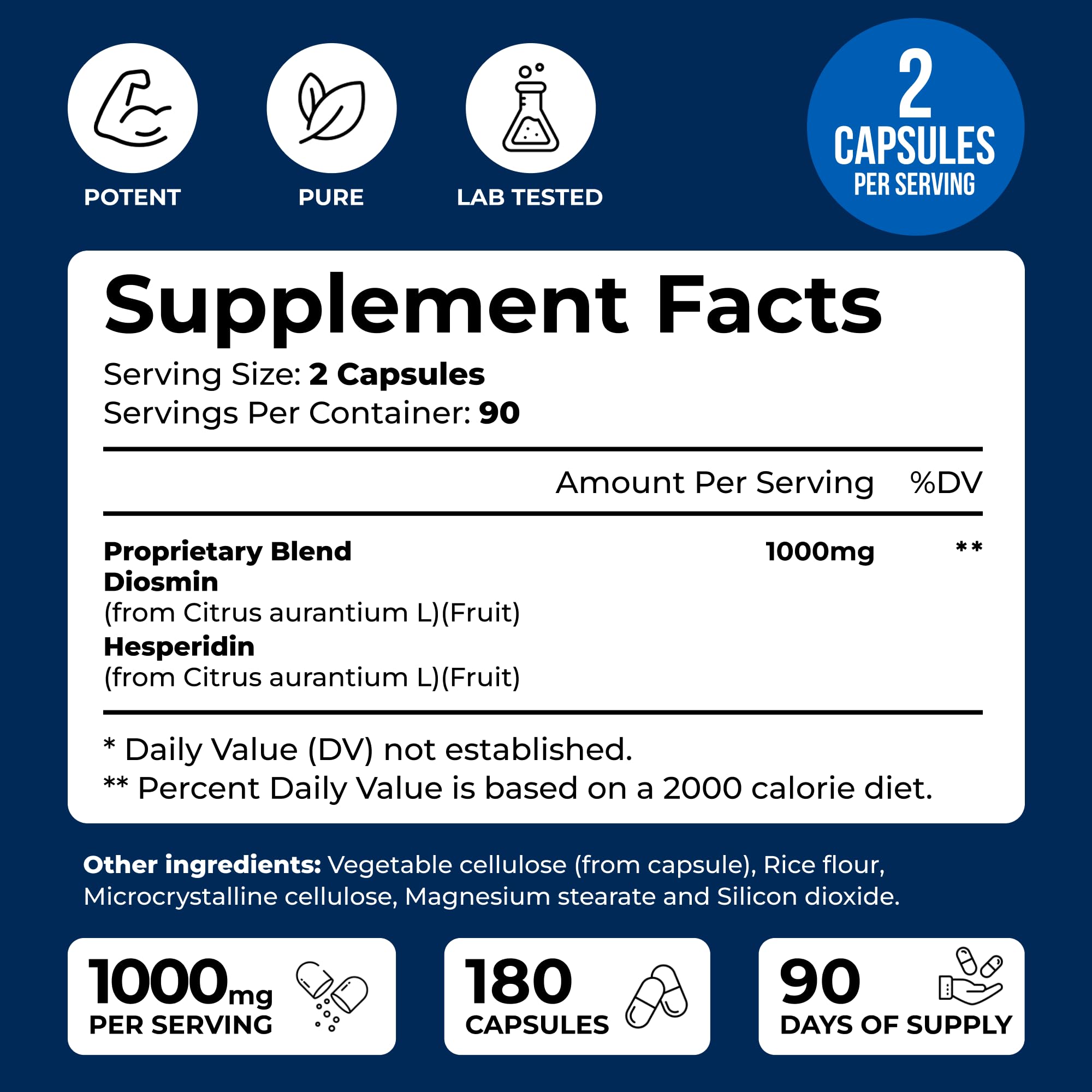 Diosmin Hesperidin Supplement - We Like Vitamins Circulation

