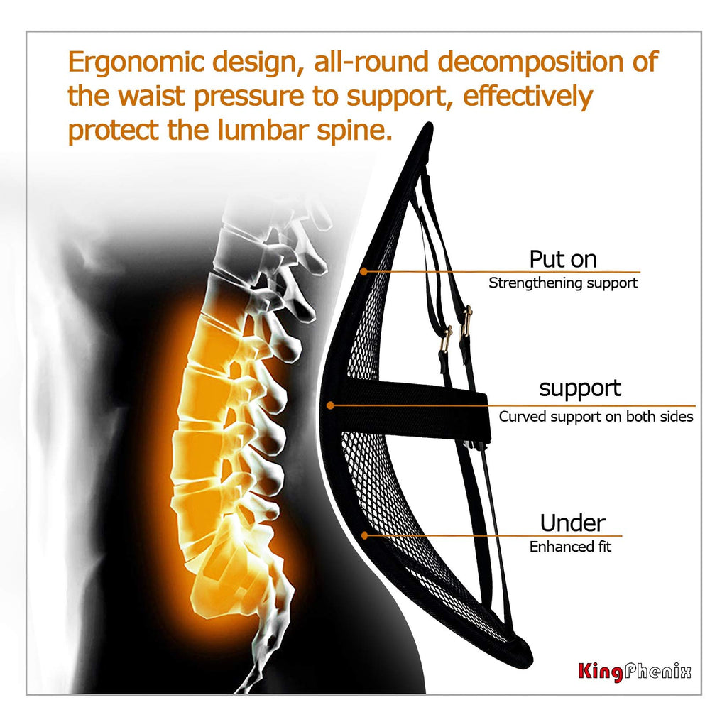 kingphenix Lumbar Support Cushion for Car and Office

